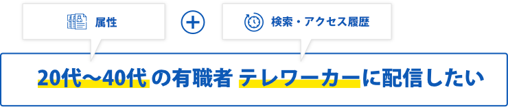 20代～40代の有職者テレワーカーに配信したい